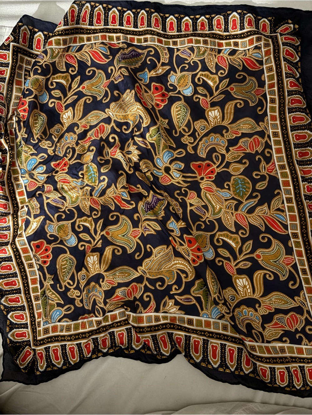 Muti  color Scarf silk scarf no tag in okay condition